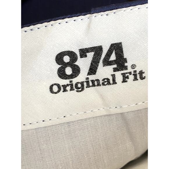 DICKIES Men's Navy Blue 874 Original Fit Straight-Leg Work Pants SZ 46x32 - Picture 8 of 10